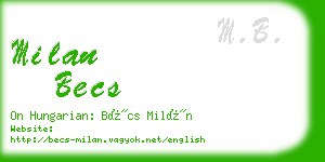 milan becs business card